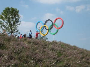 golden flowers at olympic park